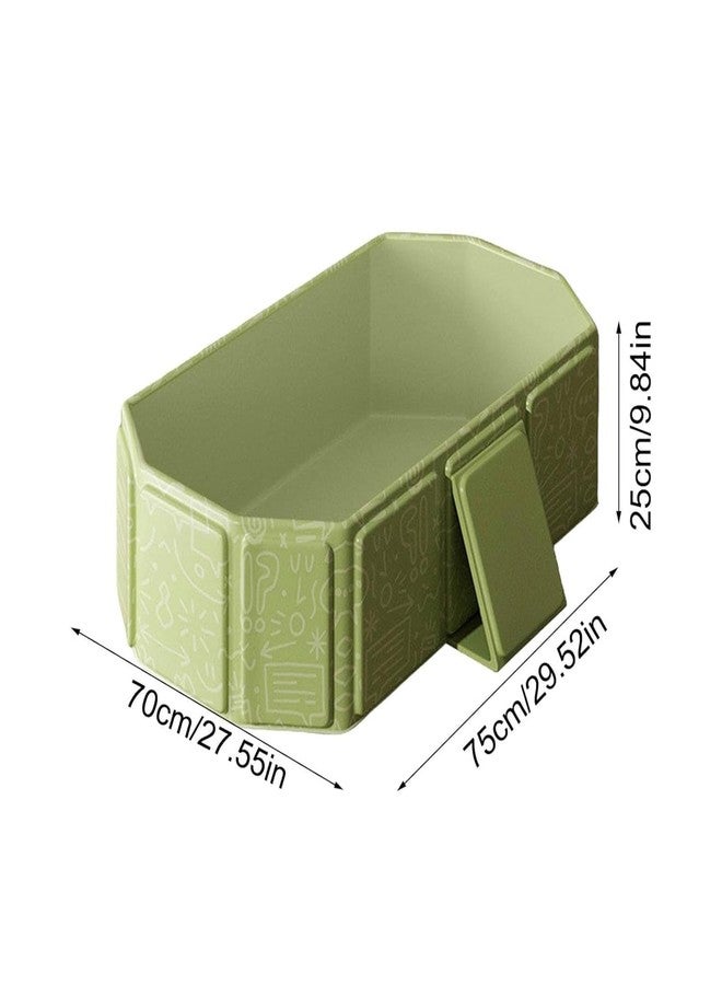 حوض استحمام قابل للطي للأطفال من الرضع وحتى الأطفال الصغار من هيهي توم، بقاعدة مانعة للانزلاق، سهل التخزين، مثالي للمساحات الصغيرة، أبيض (أبيض) - Image 2